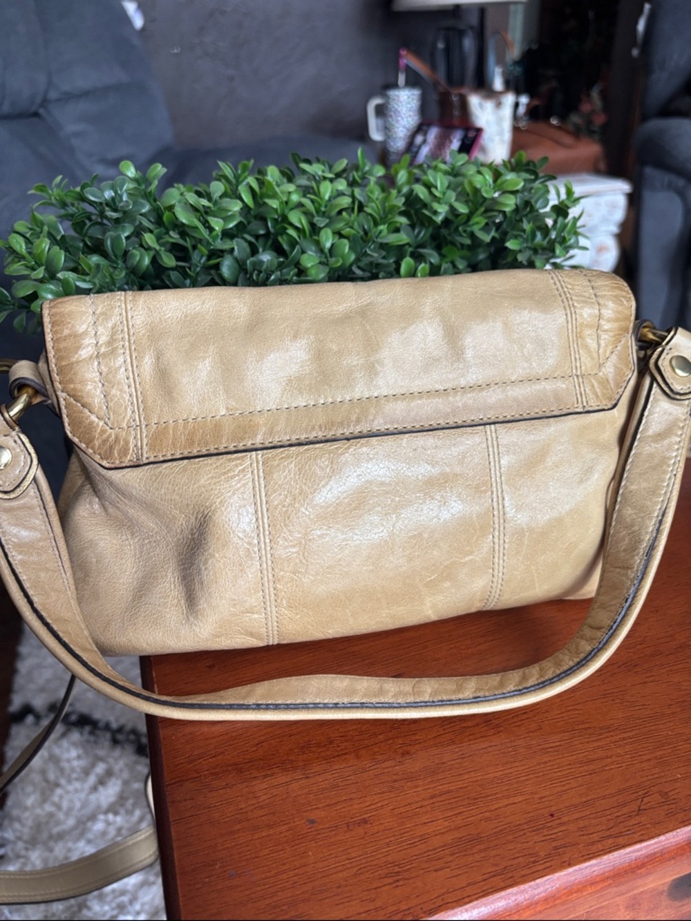 Coach Kristin Leather Flap Crossbody / Shoulder Bag, style 18160. - Picture 7 of 9